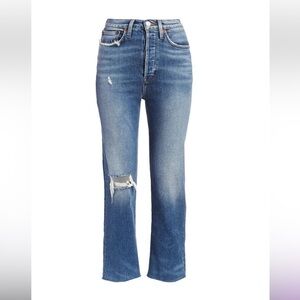 Re/done 70’s Ultra High Rise Stove Pipe Jeans 24
